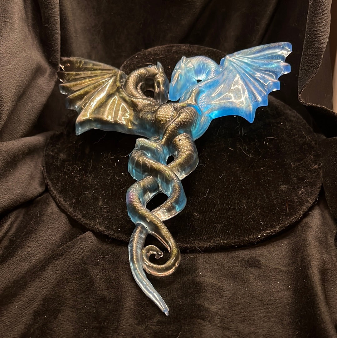 Entwined dragon wall hanging