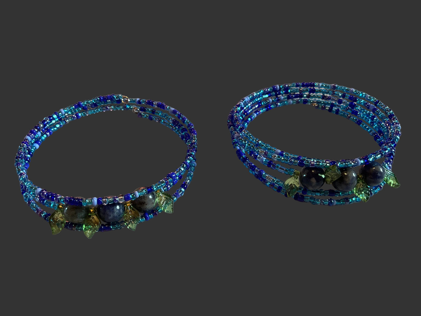 Blueberry Memory Wire Bracelets