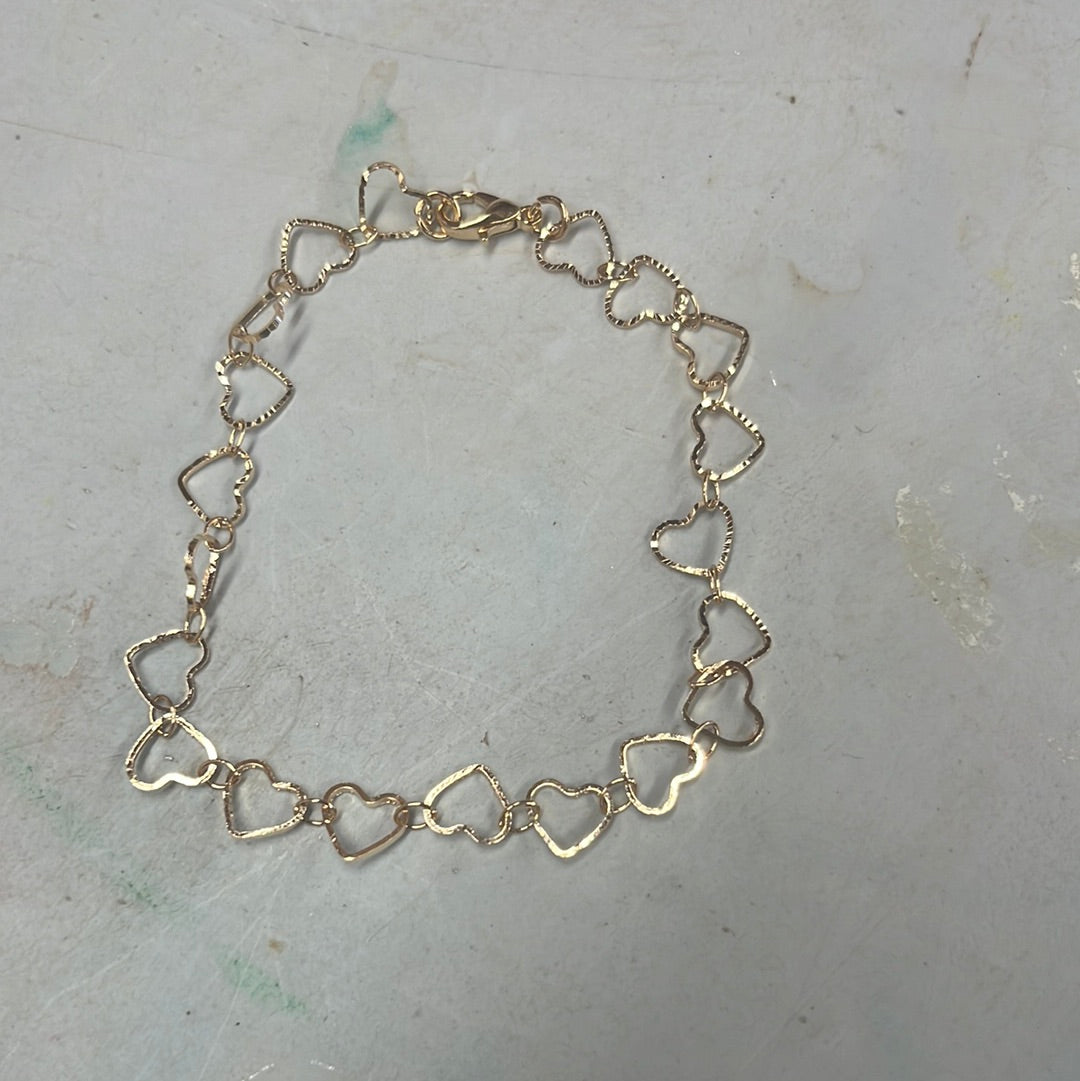 Heart chain bracelet