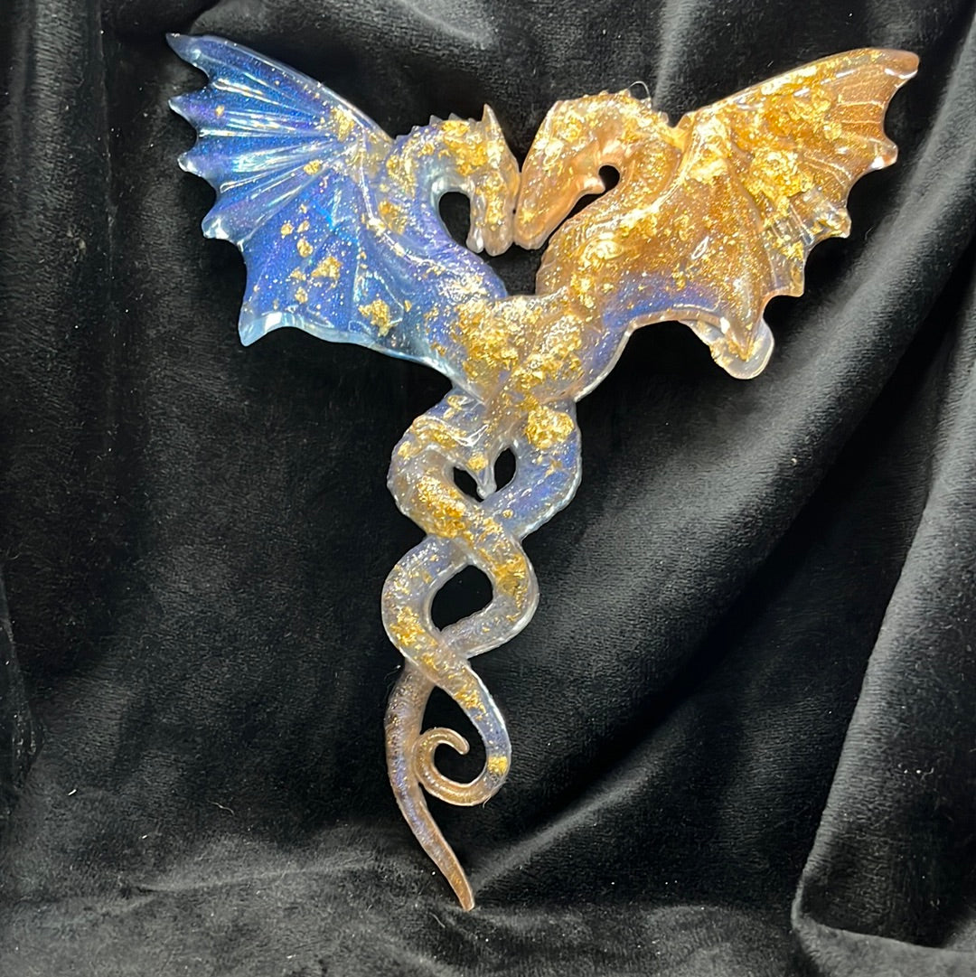 Entwined dragon wall hanging