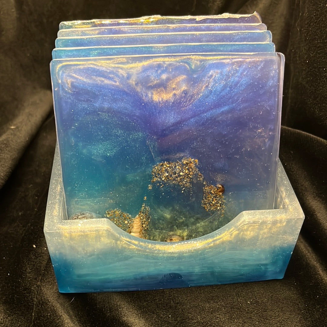 Resin coaster set