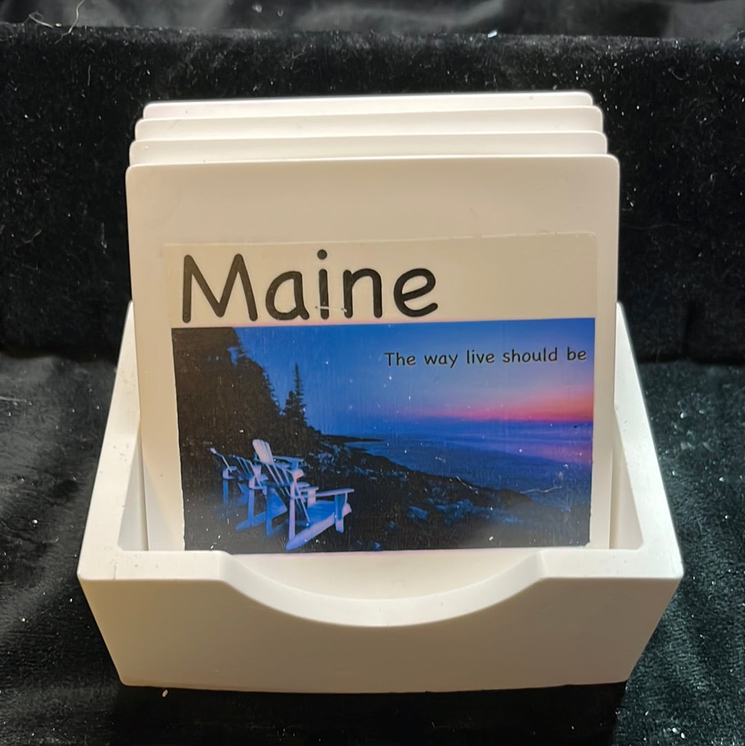Resincrete coasters - Maine themed