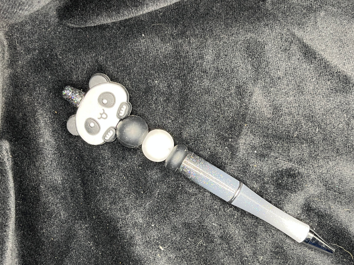 Silicone Beaded Pen with a focal bead topper