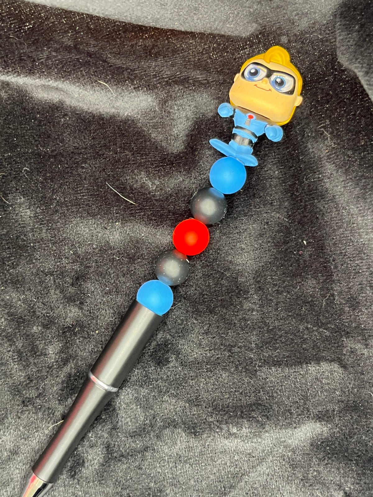 Silicone Beaded Pen with Doorable topper