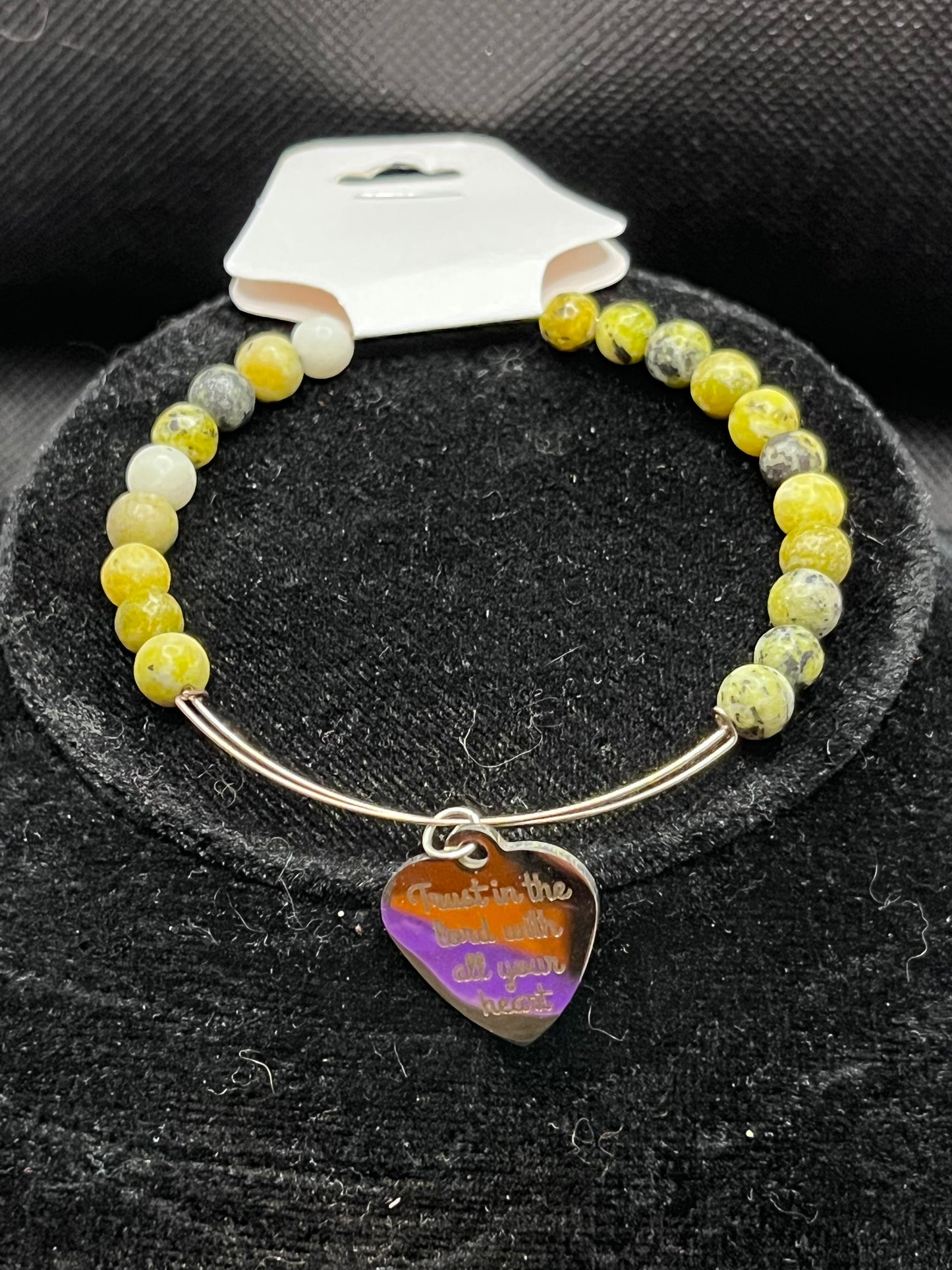 "Trust in the Lord"  charm beaded bracelet