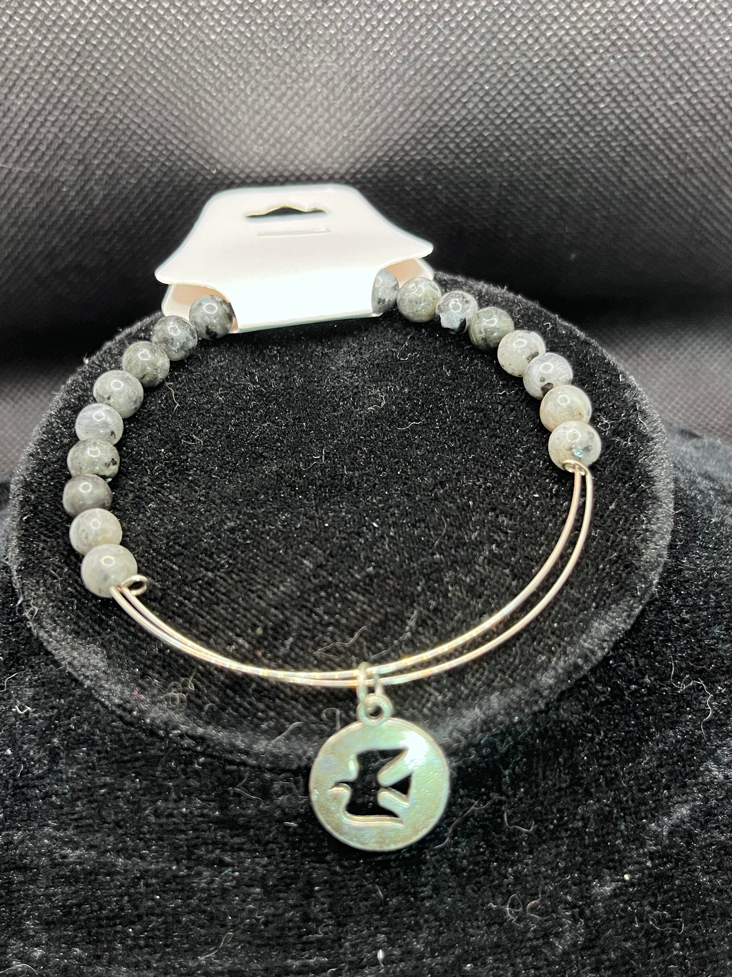 Dove charm beaded bracelet