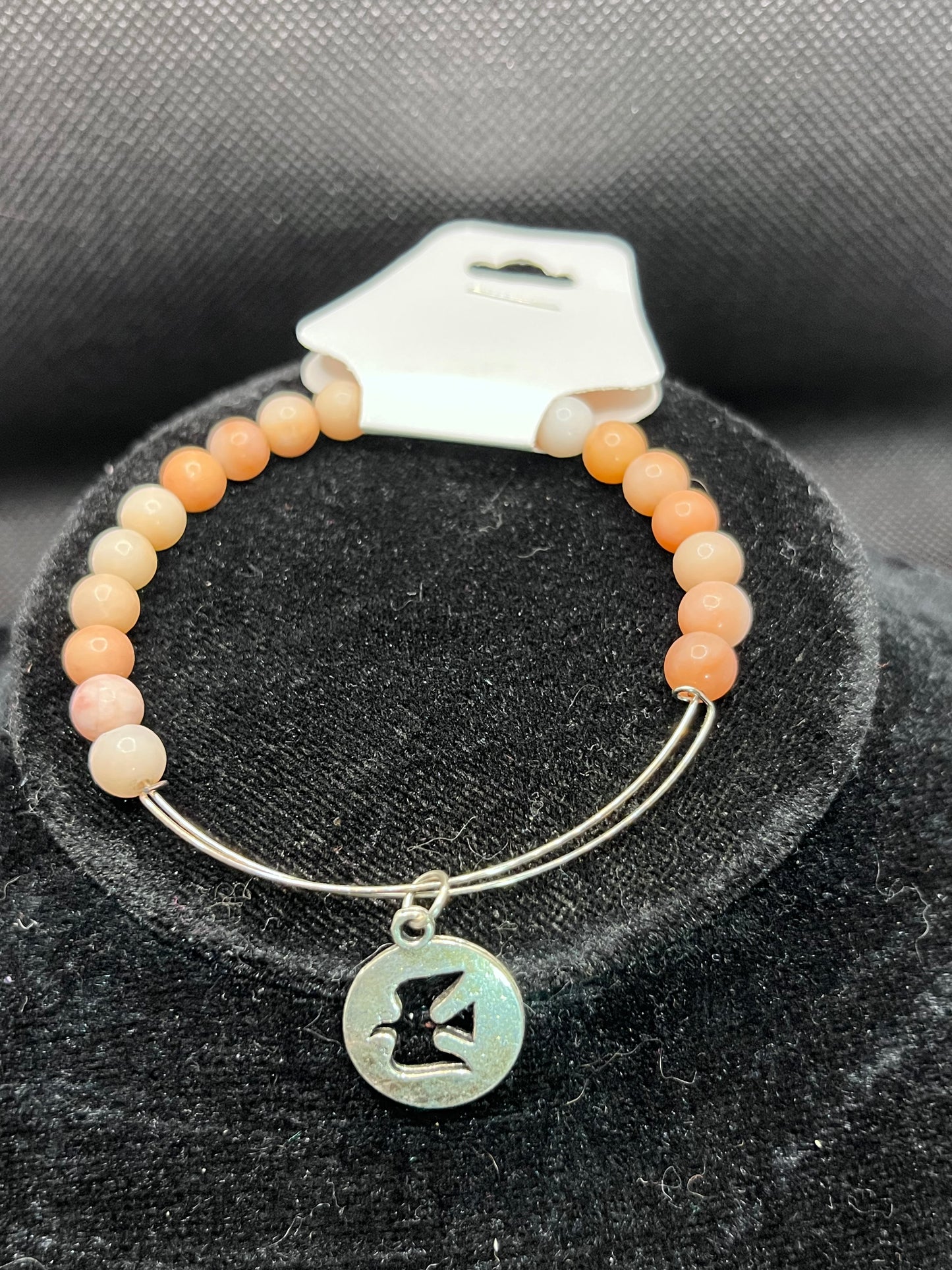 Dove charm beaded bracelet