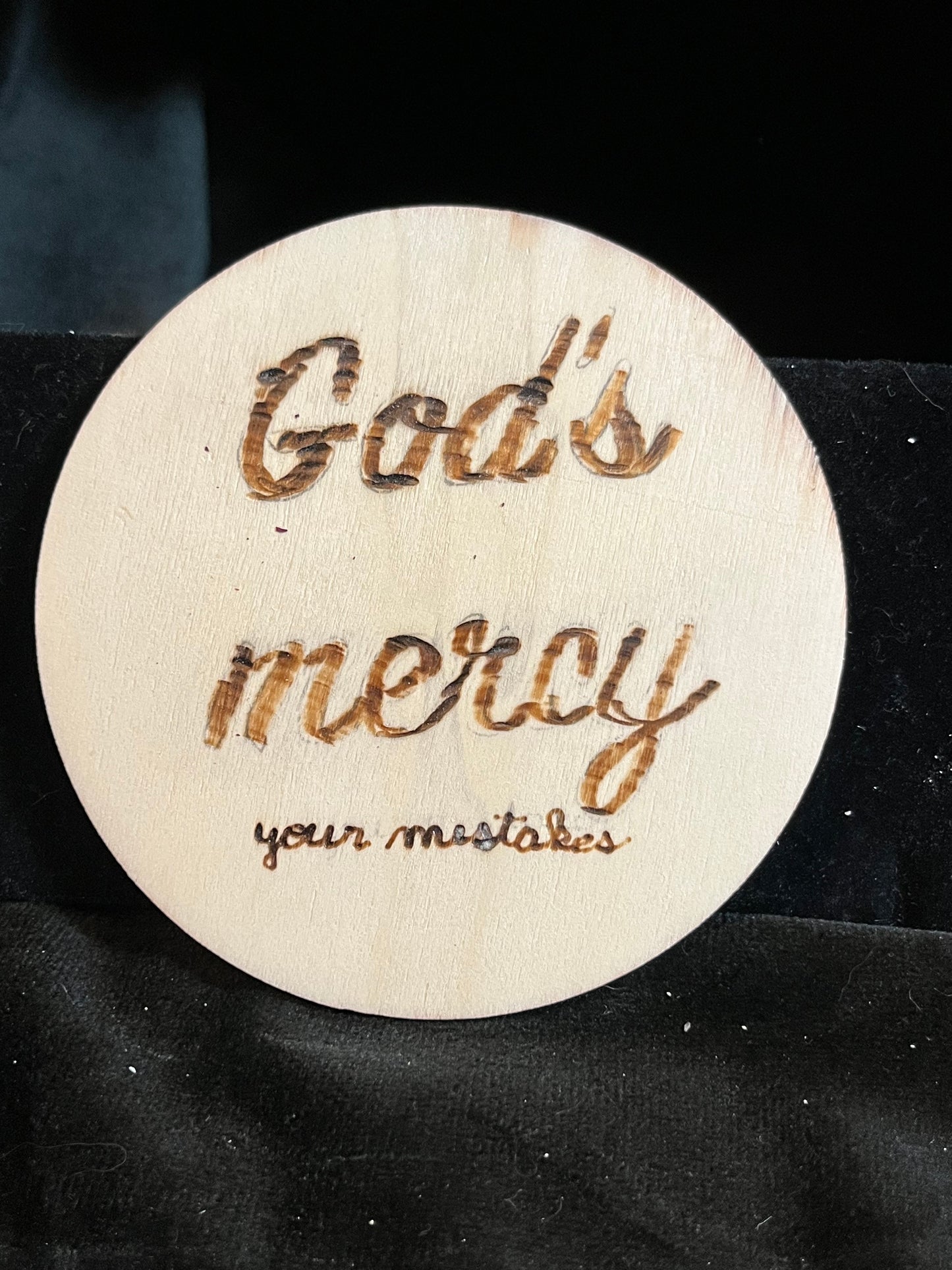 Wood burned coasters