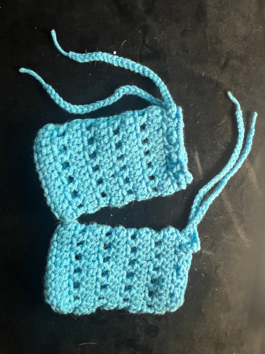 Crocheted soap pouch