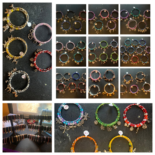 Memory Wire Charm Bracelets