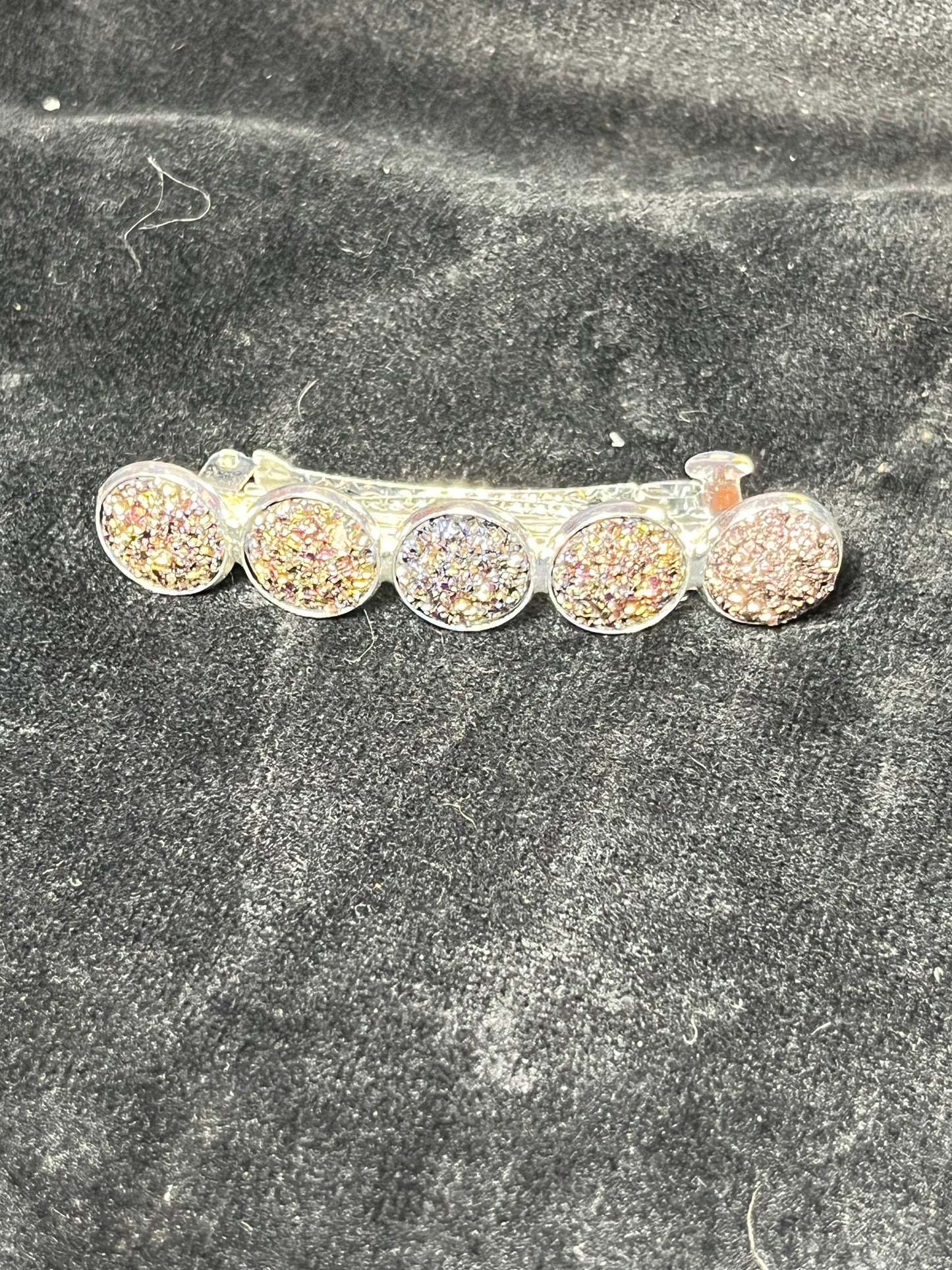 5x 12mm cabochon Barrettes