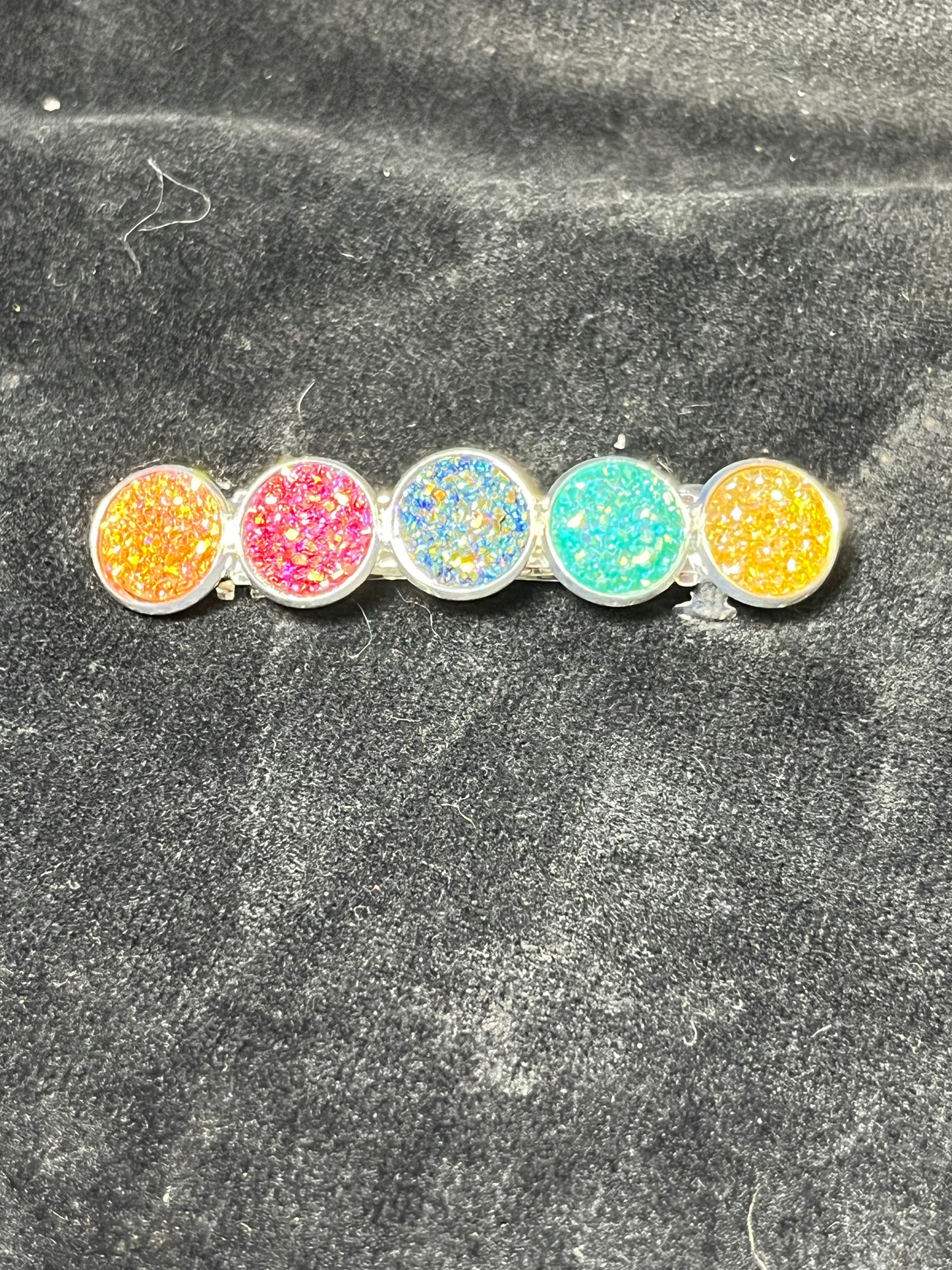5x 12mm cabochon Barrettes