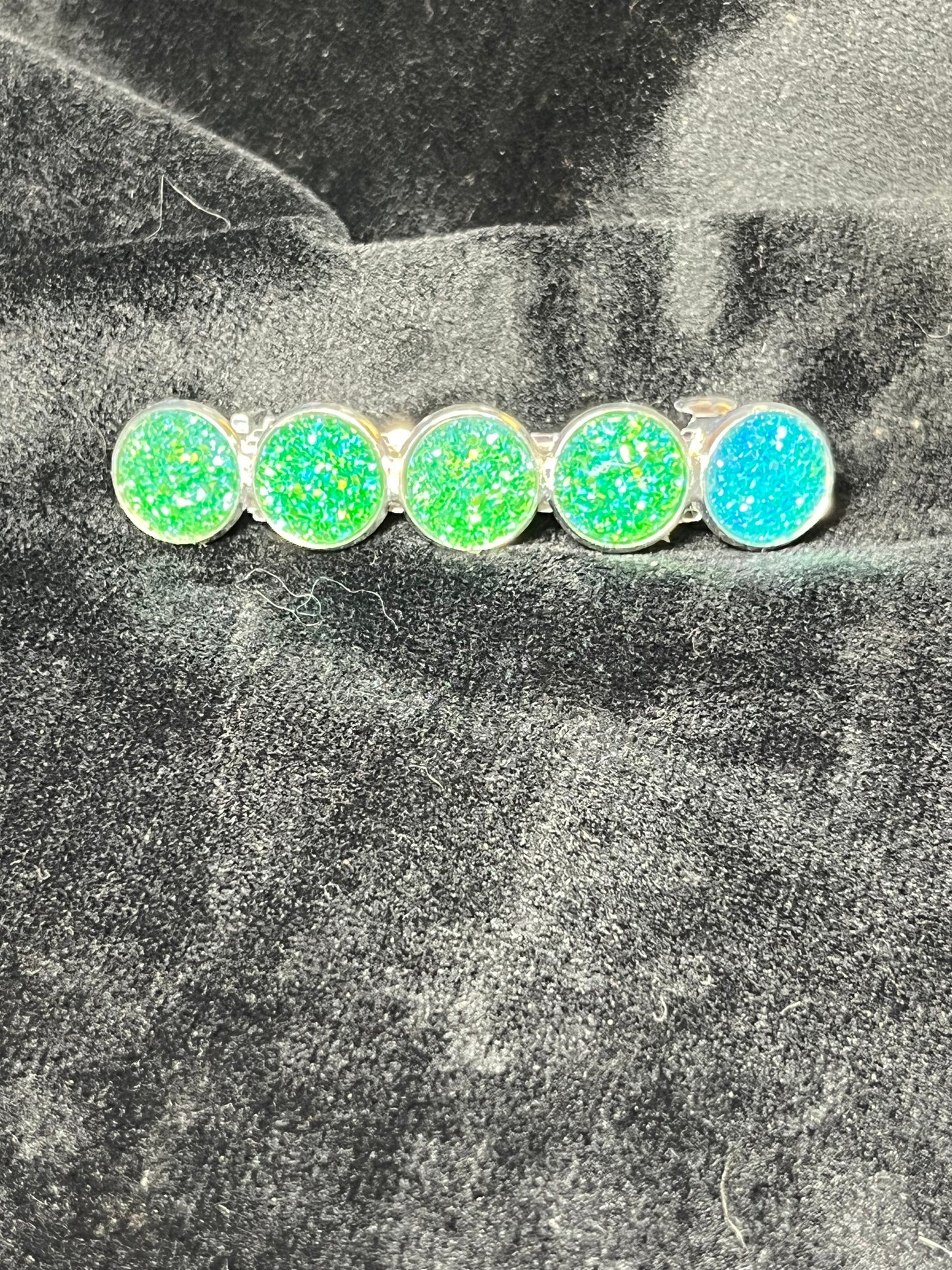 5x 12mm cabochon Barrettes