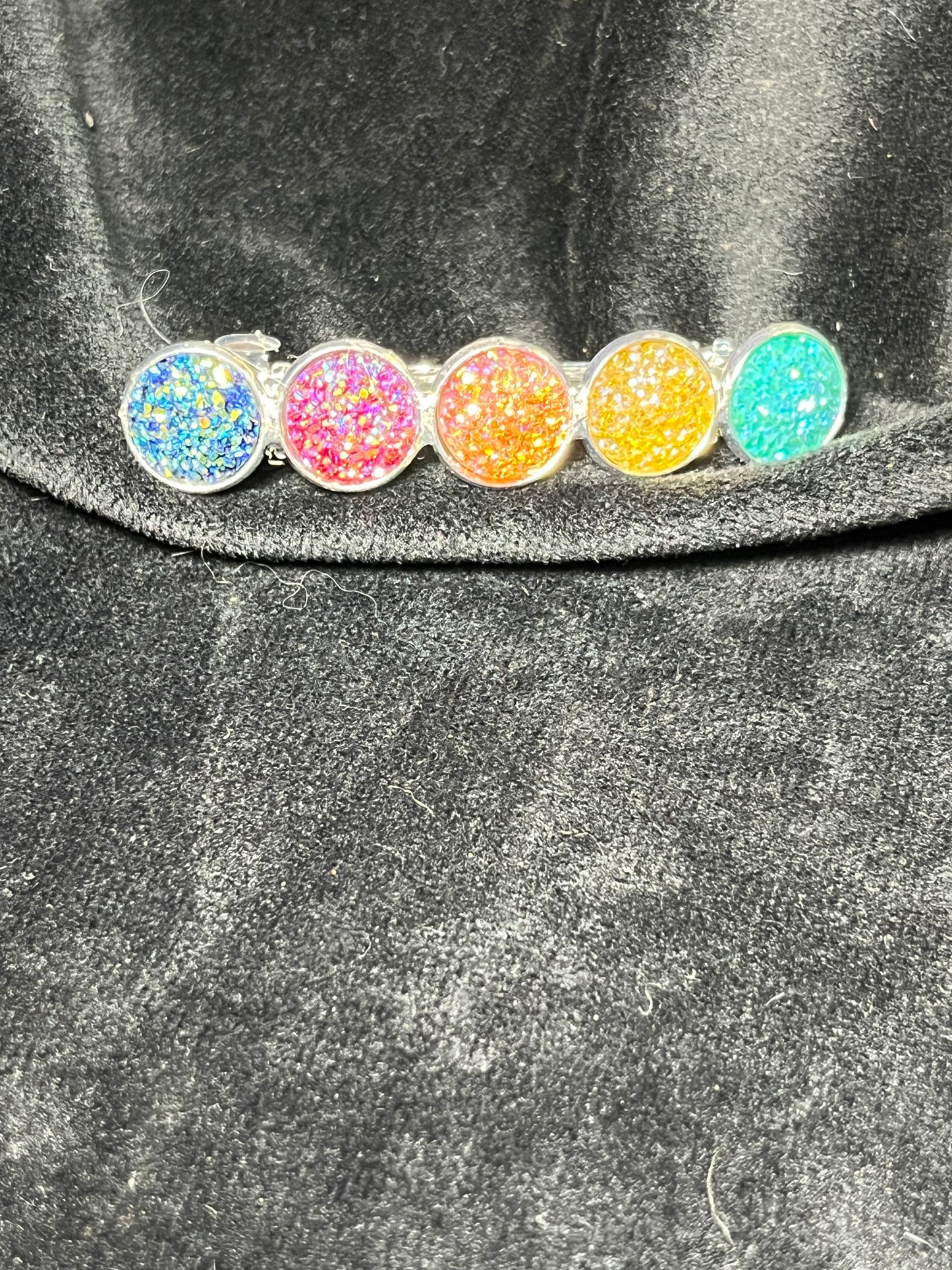 5x 12mm cabochon Barrettes