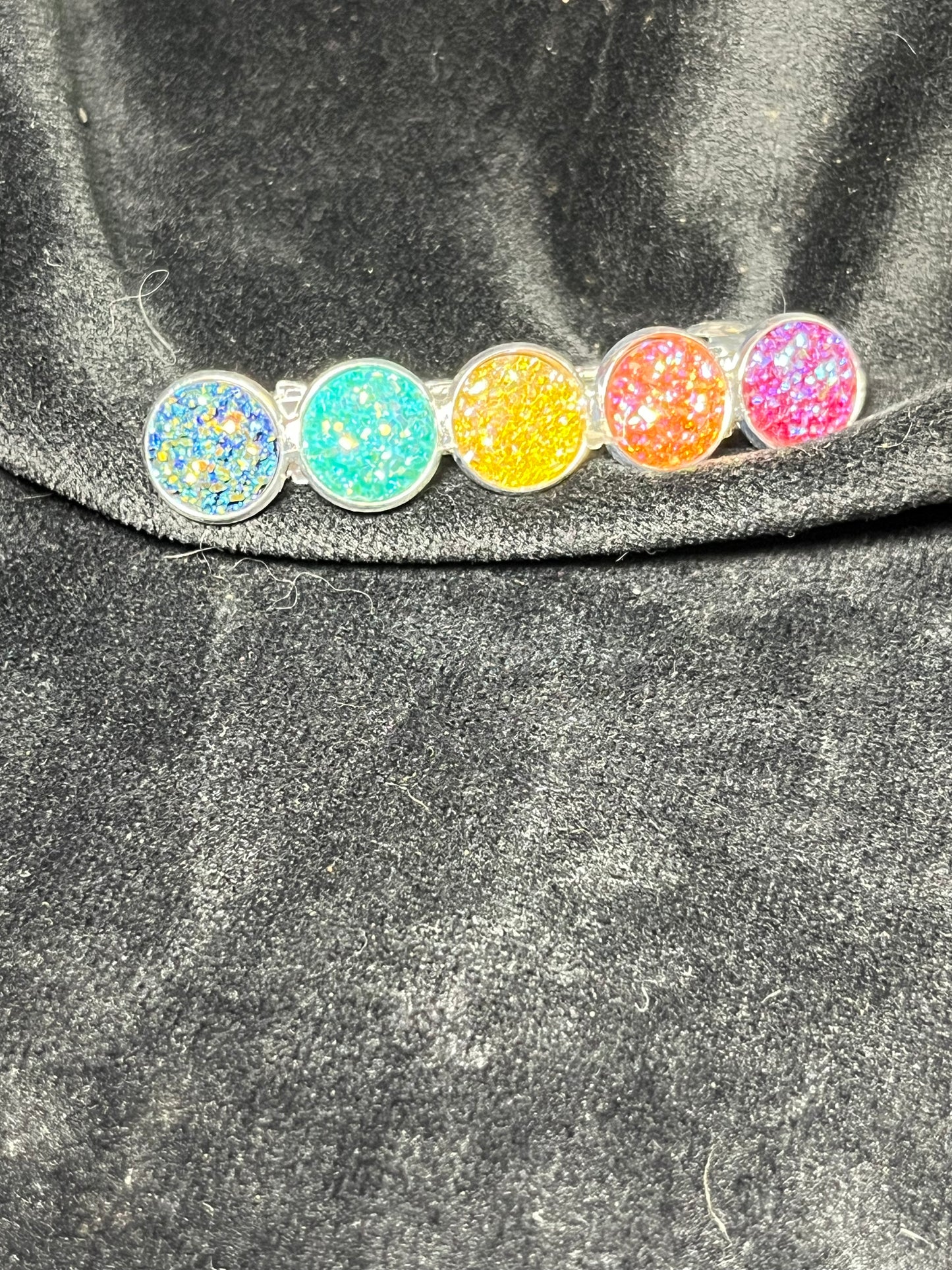 5x 12mm cabochon Barrettes