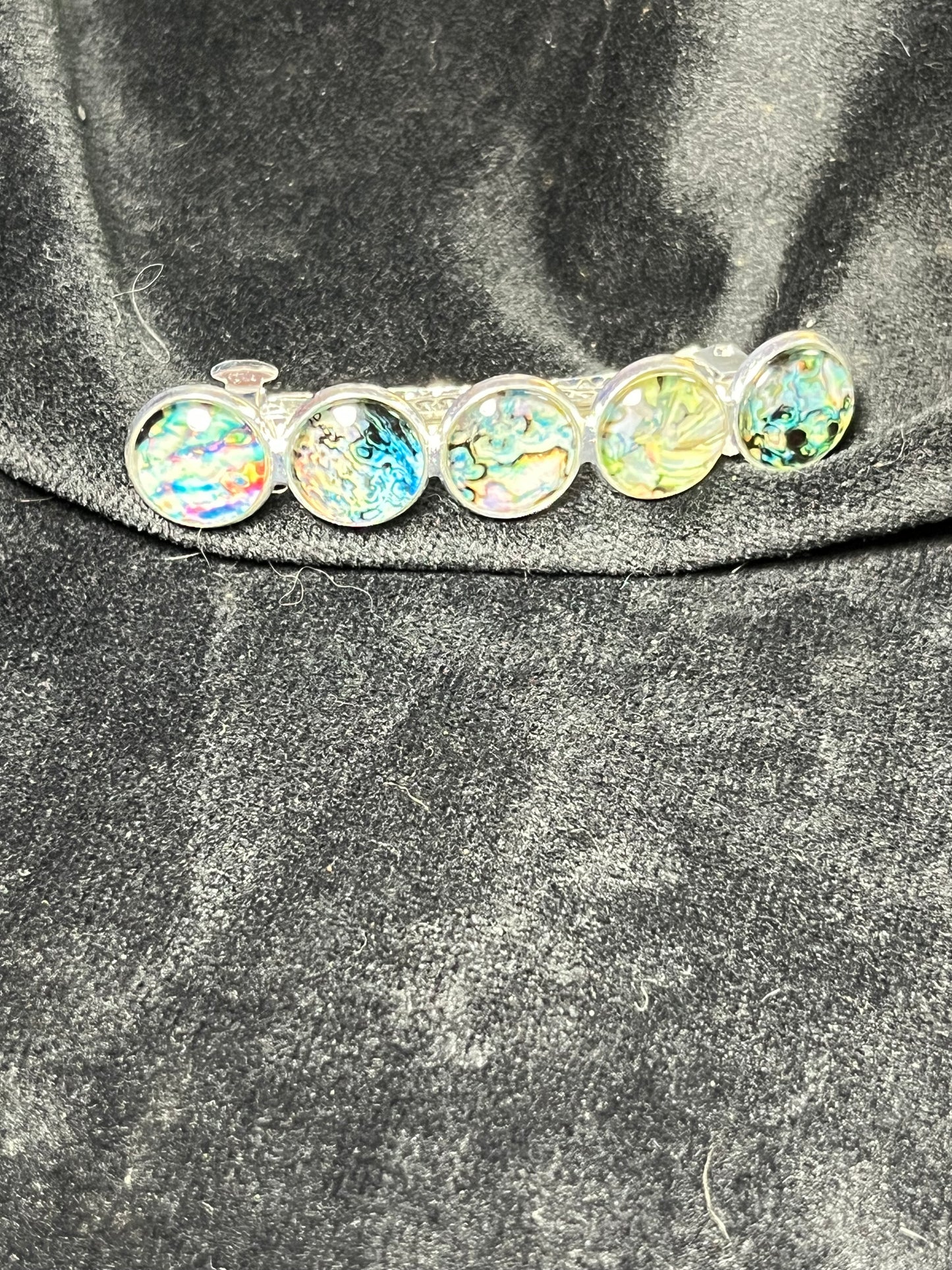 5x 12mm cabochon Barrettes