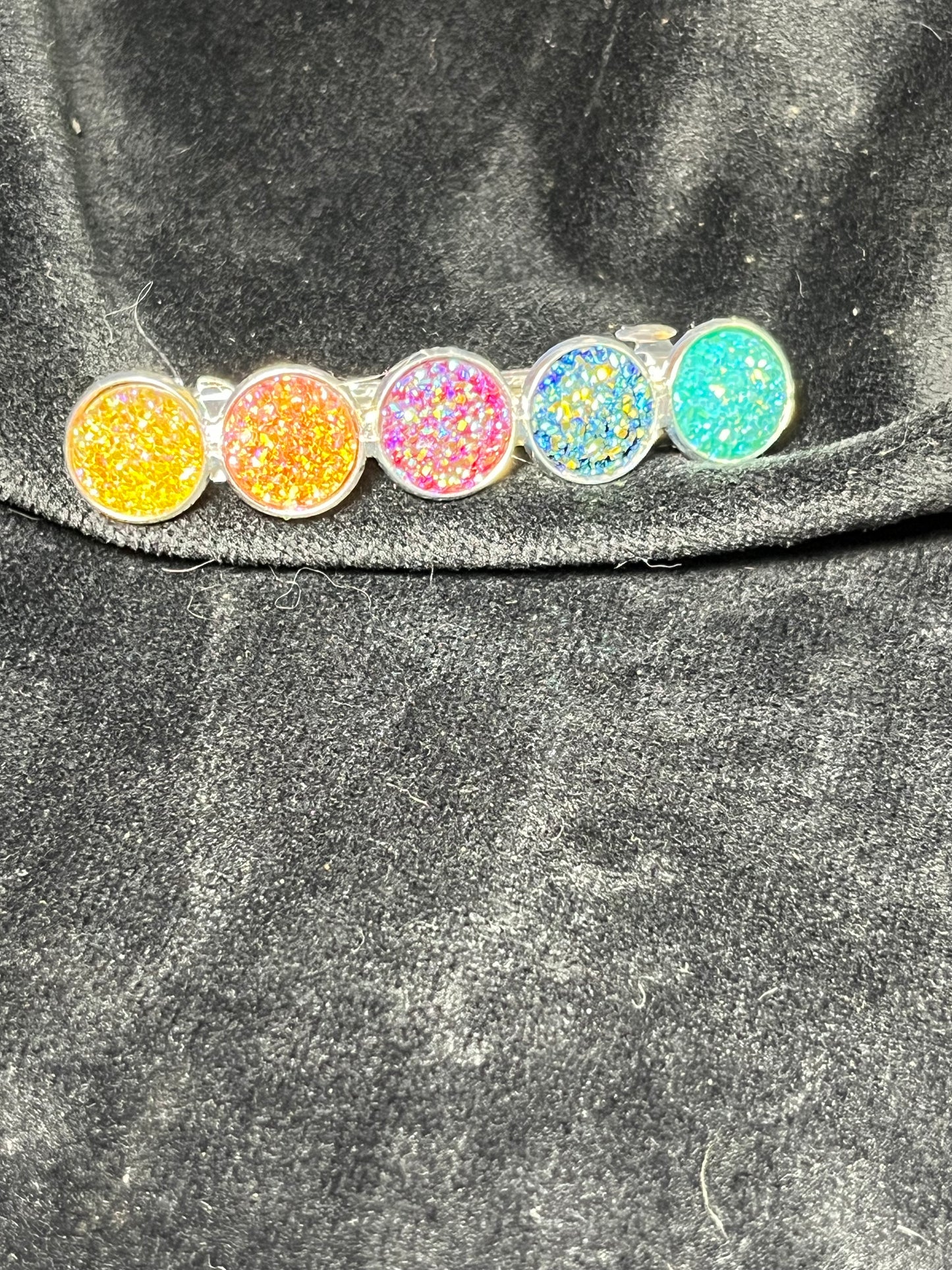 5x 12mm cabochon Barrettes