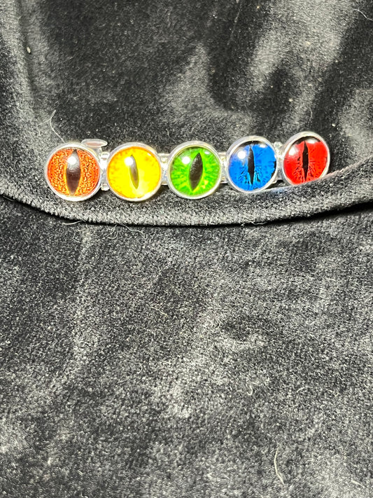 5x 12mm cabochon Barrettes