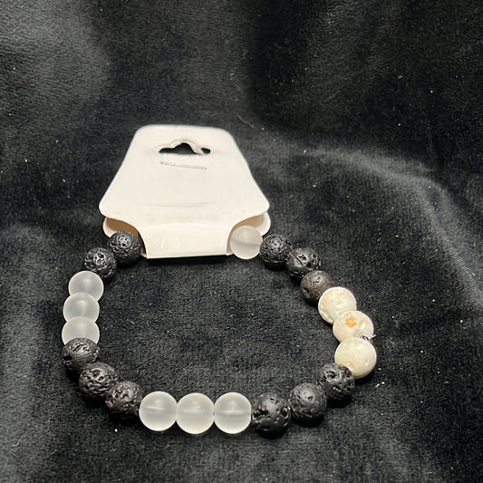 Stretch Bracelets with Lava beads