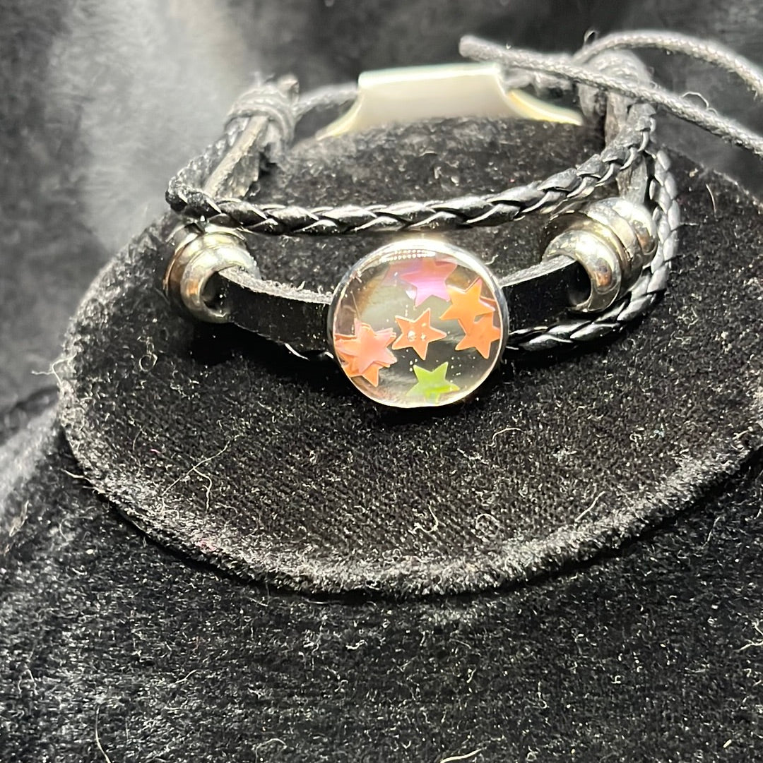 Leather Bracelets with Sparkly Bezels