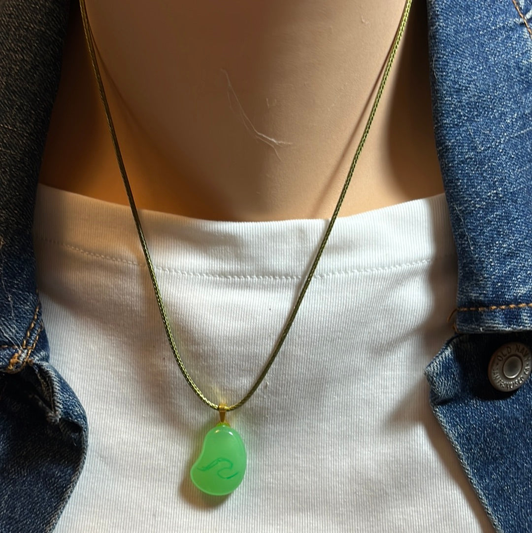 Leather Cord with Glowing Stone