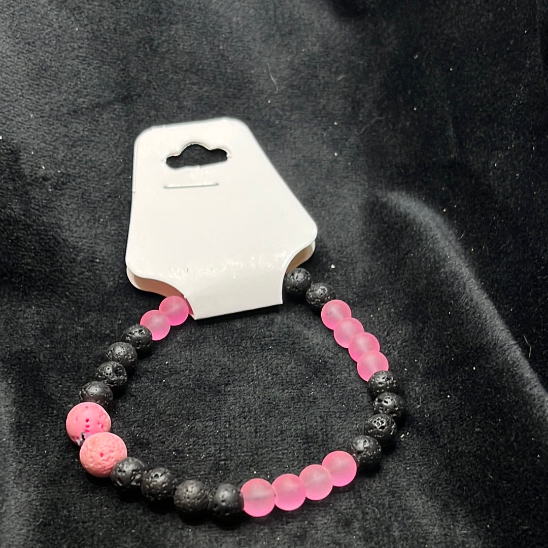 Stretch Bracelets with Lava beads