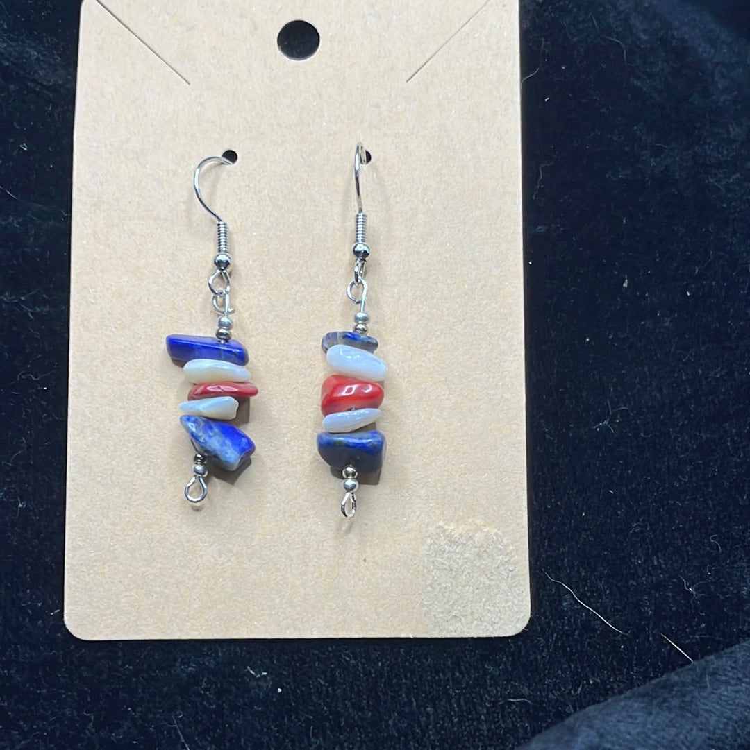 Beaded dangle earring
