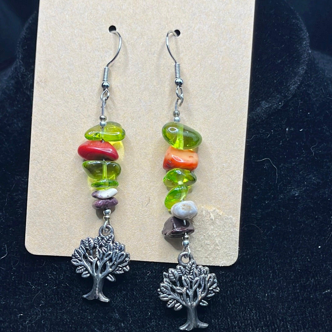 Tree and Plants Charm Earrings