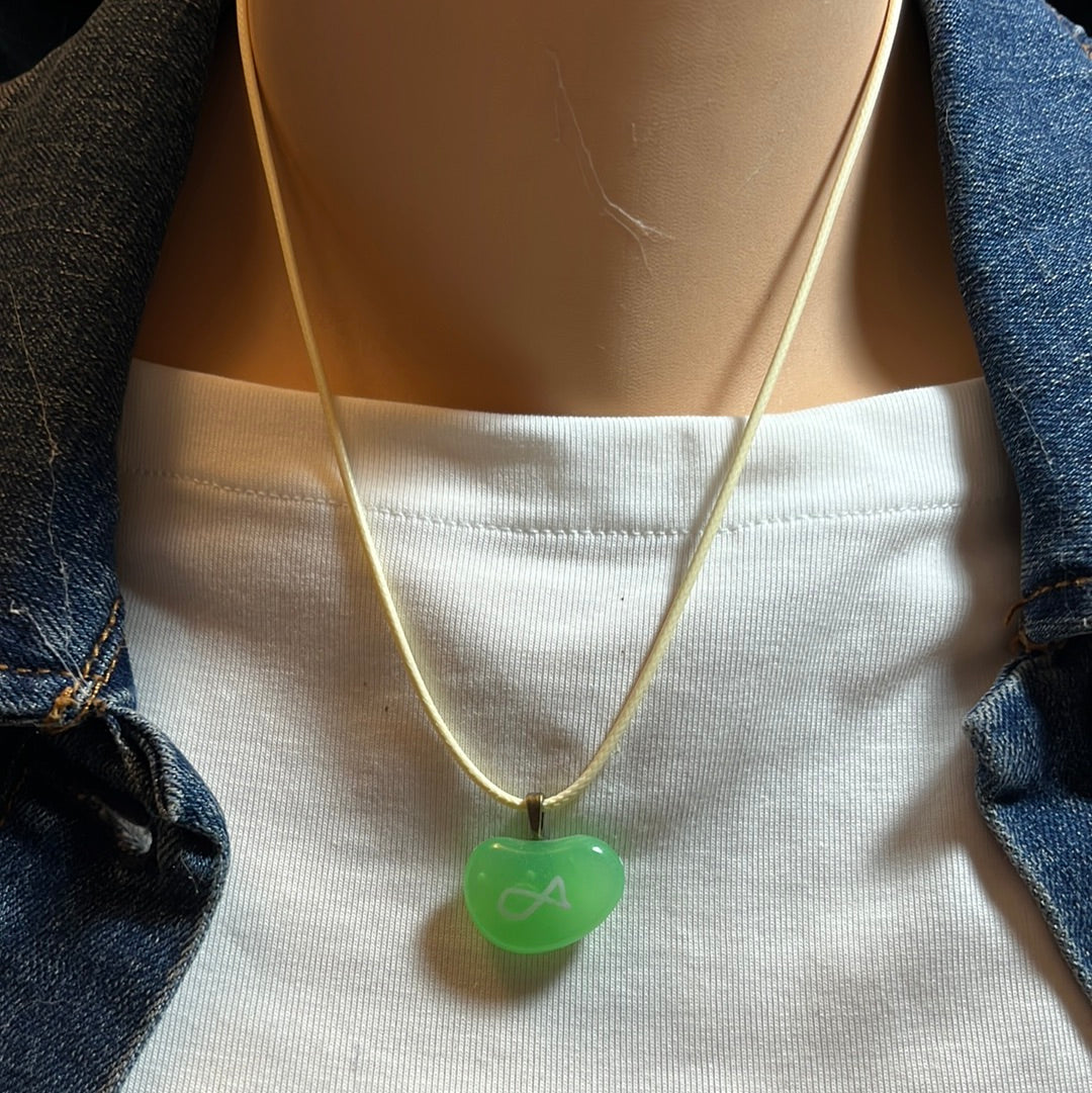 Leather Cord with Glowing Stone