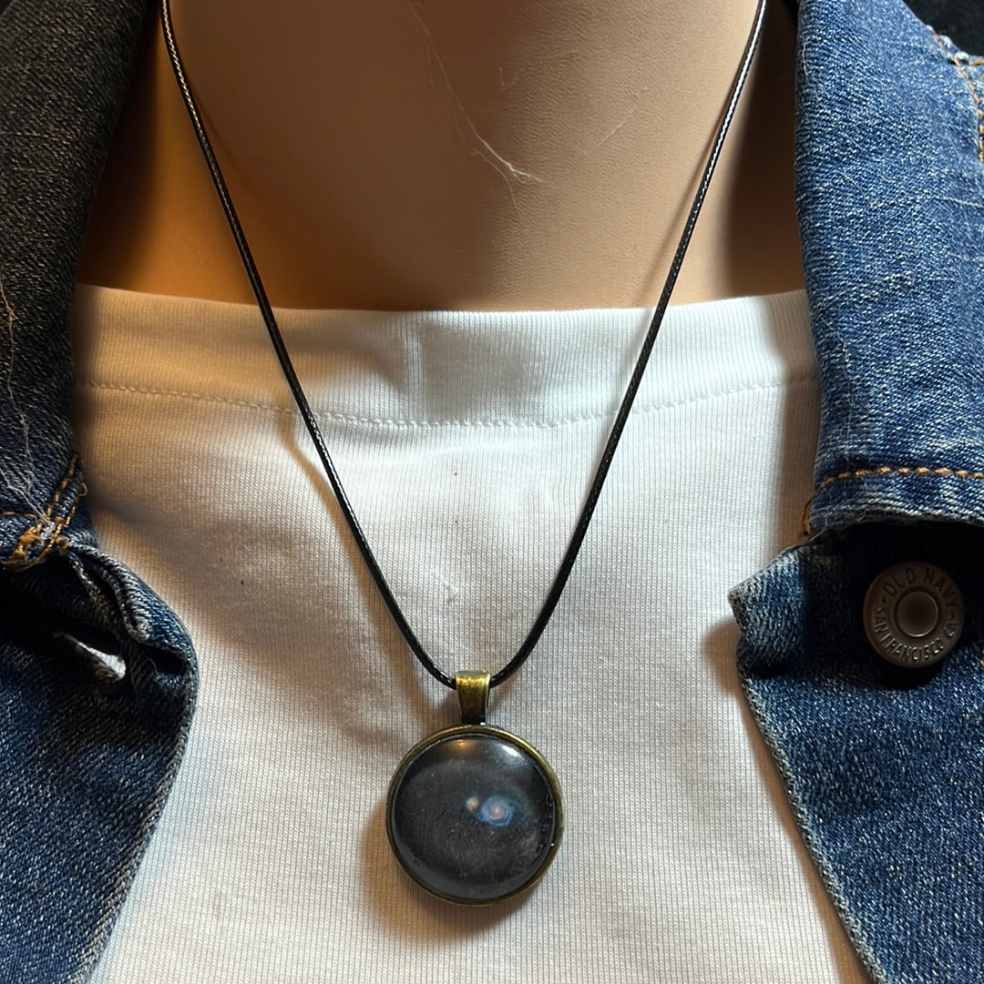 Galaxy Necklaces with leather cord