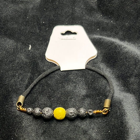 Elastic Lava Bead Bar Bracelets