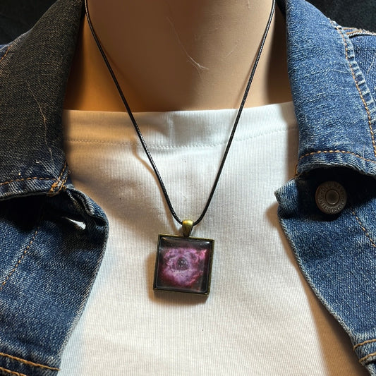 Galaxy Necklaces with leather cord