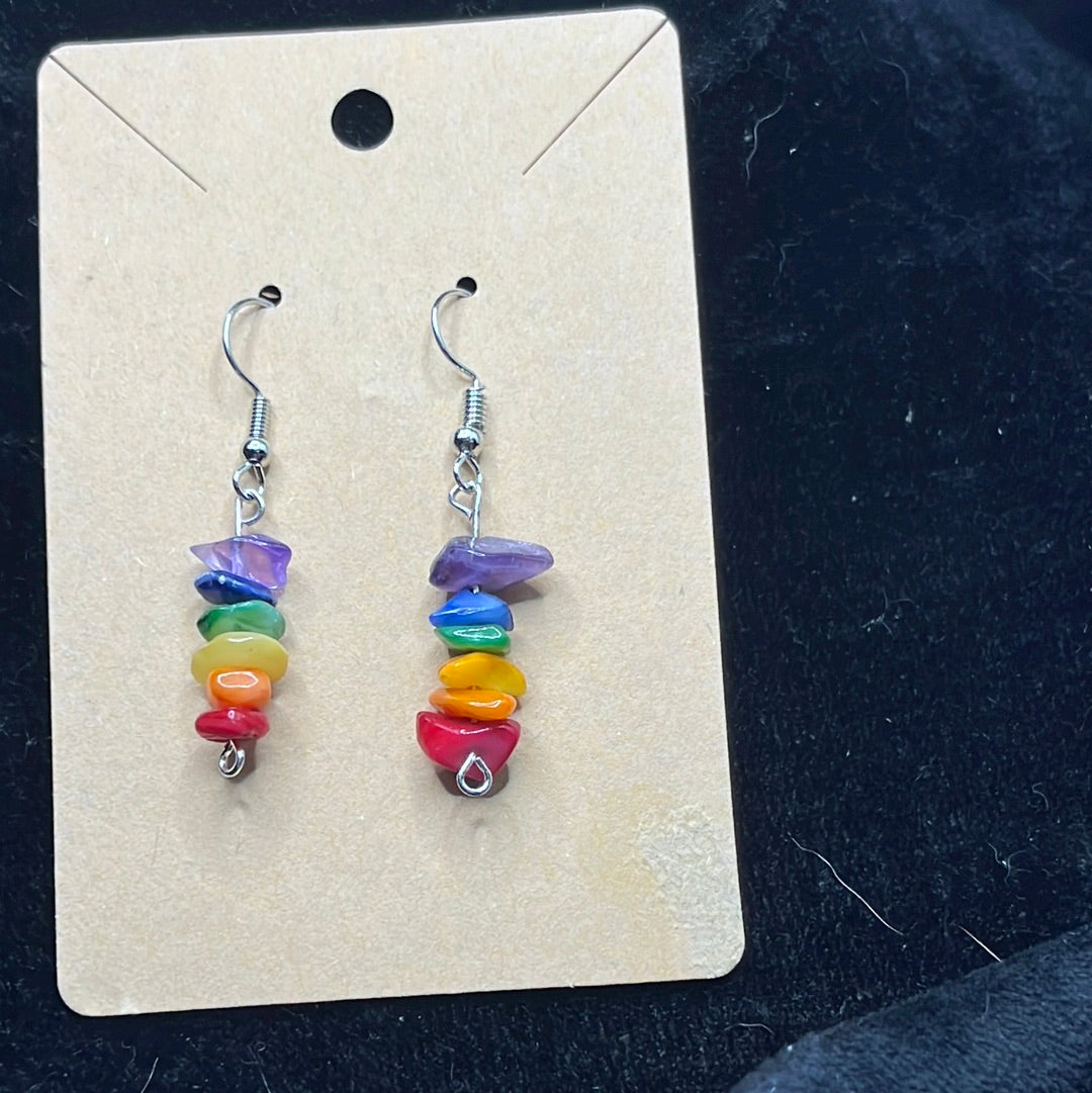 Beaded dangle earring