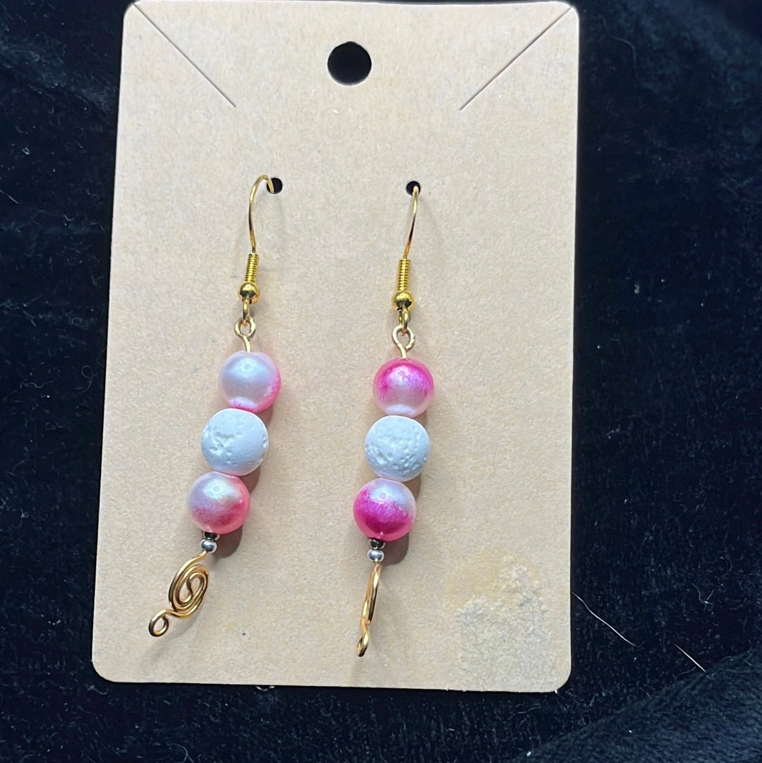 Beaded dangle earring