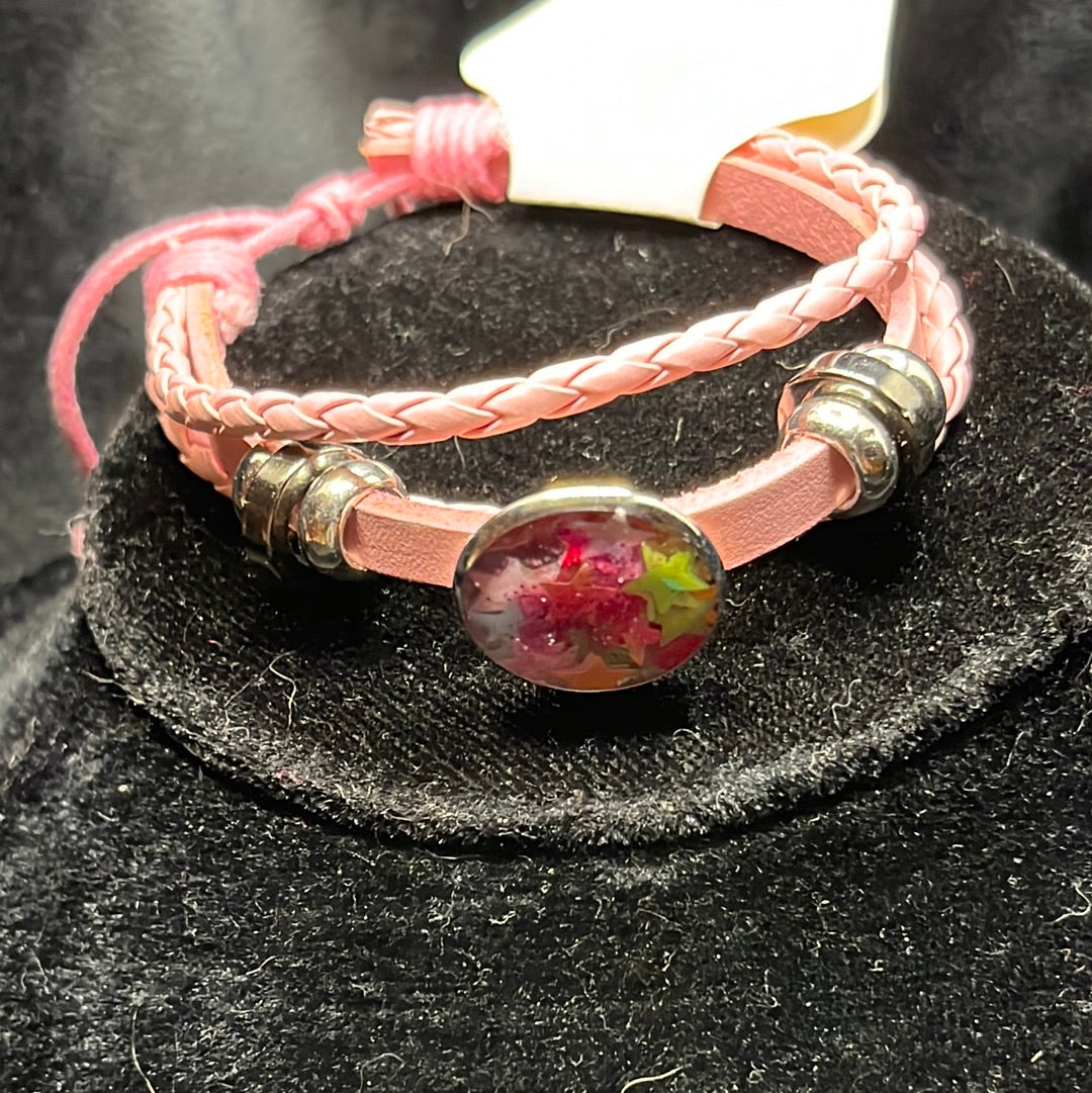 Leather Bracelets with Sparkly Bezels