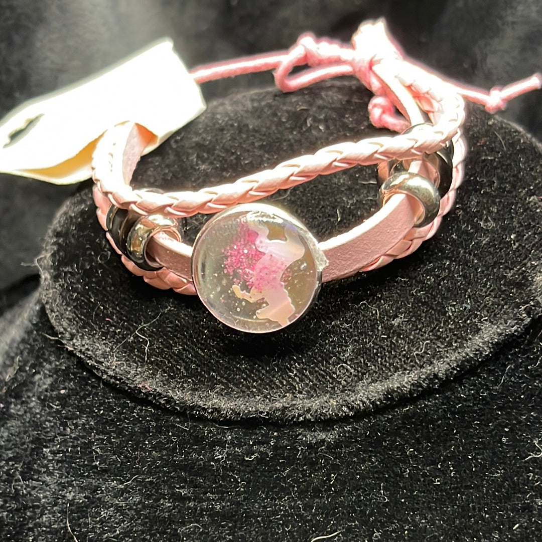 Leather Bracelets with Sparkly Bezels