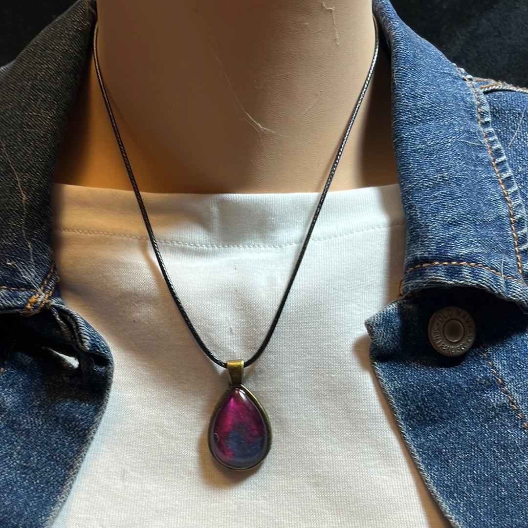 Galaxy Necklaces with leather cord