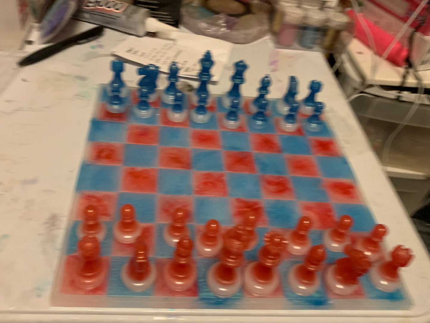 Resin chess set