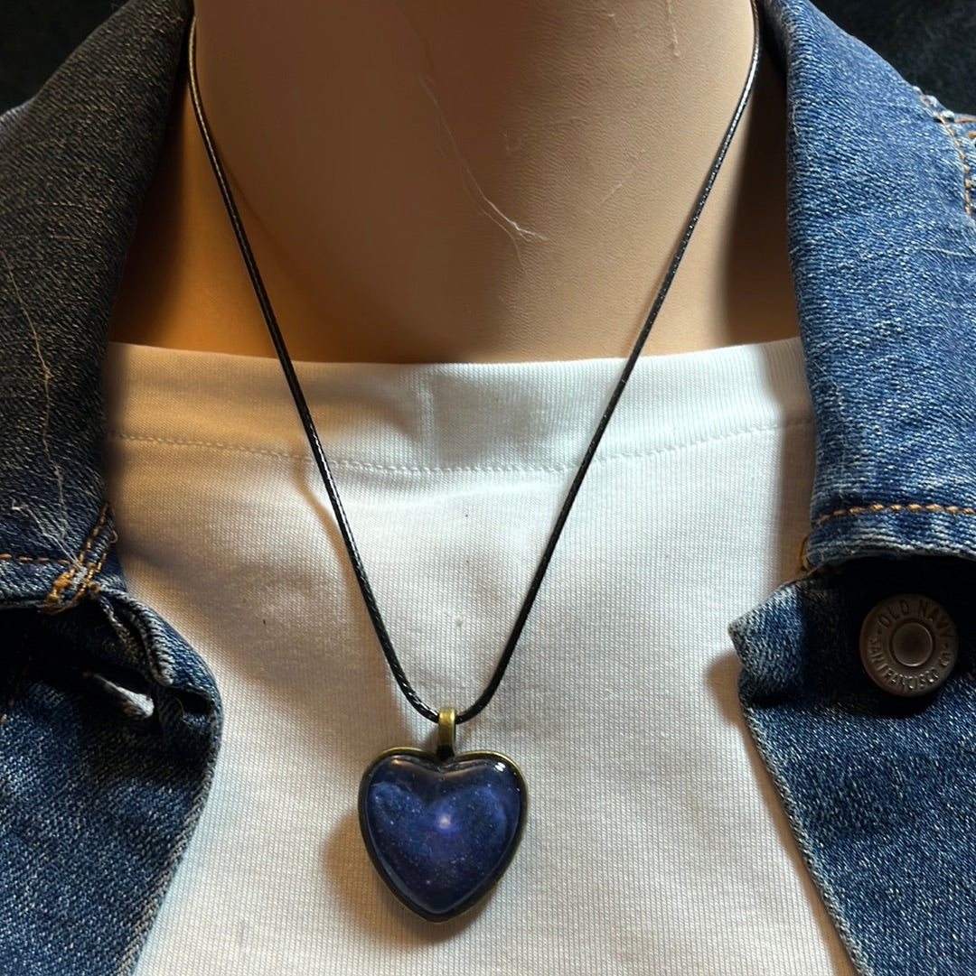 Galaxy Necklaces with leather cord