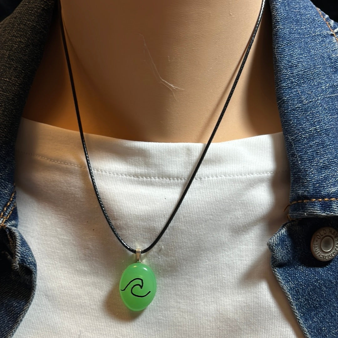 Leather Cord with Glowing Stone