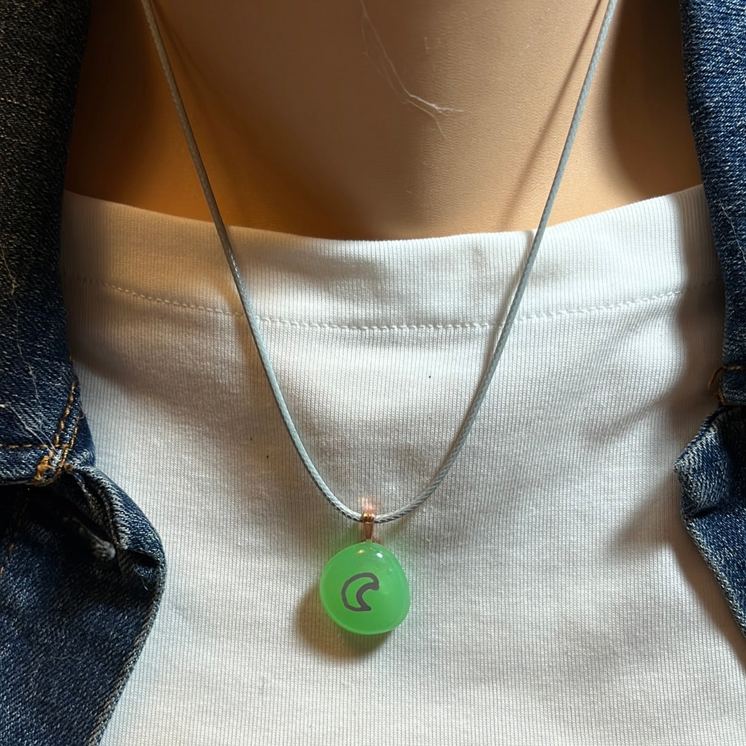 Leather Cord with Glowing Stone