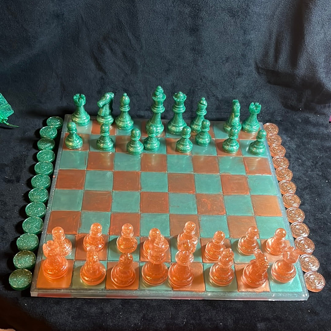 Resin chess set