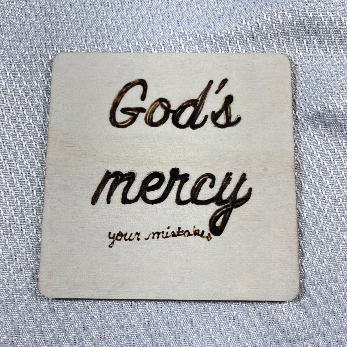 Wood burned coasters