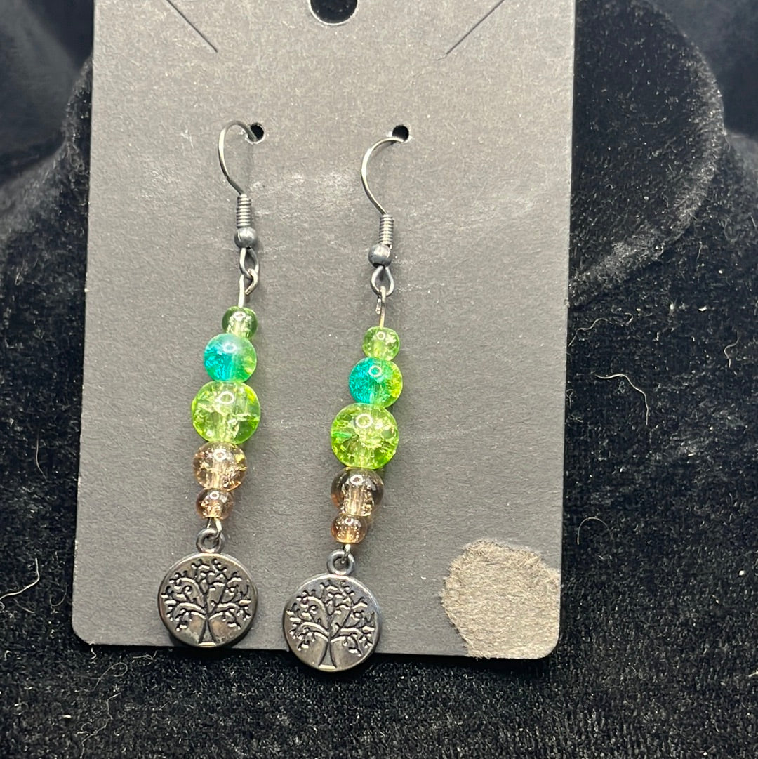 Tree and Plants Charm Earrings