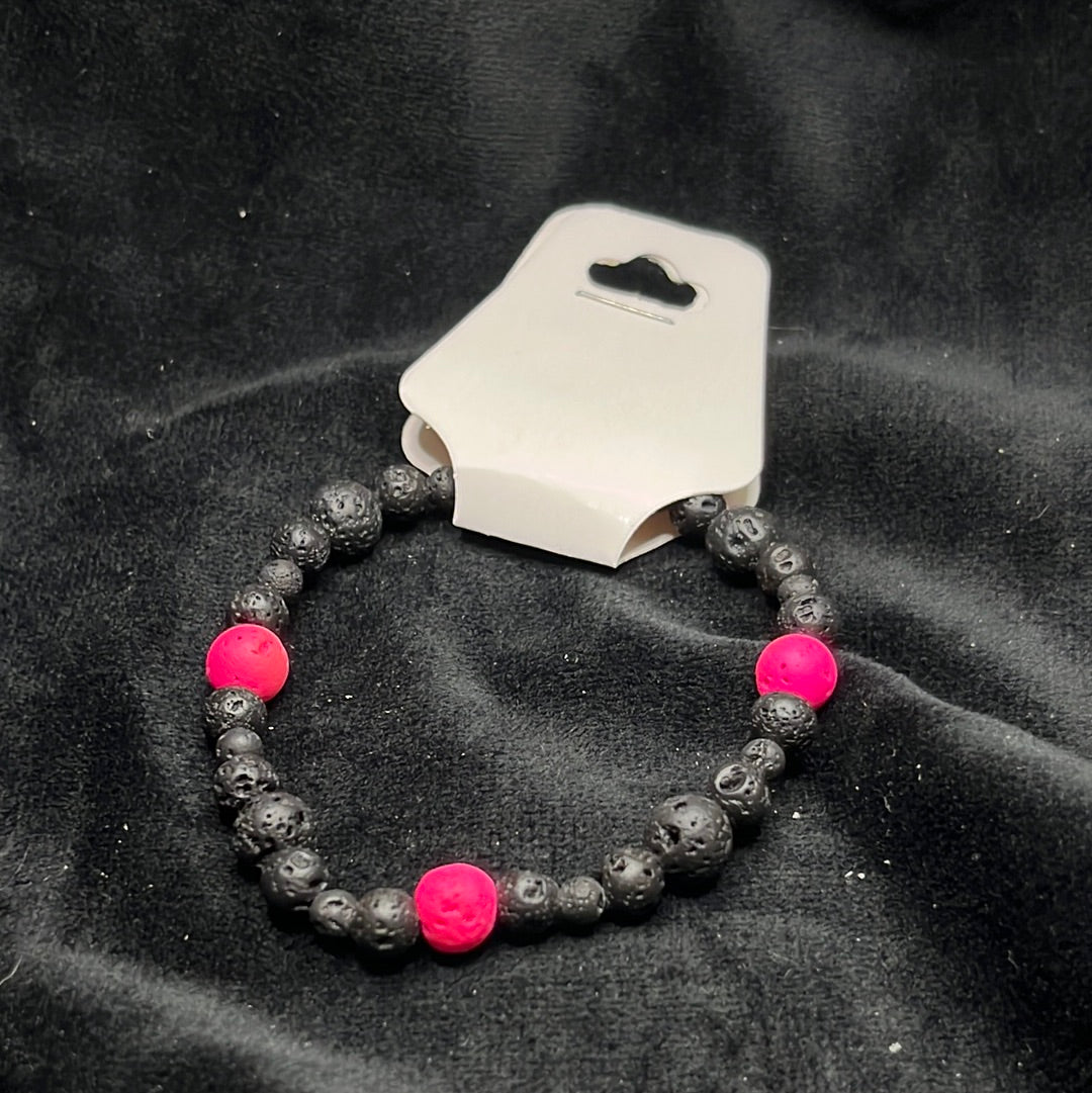 Stretch Bracelets with Lava beads