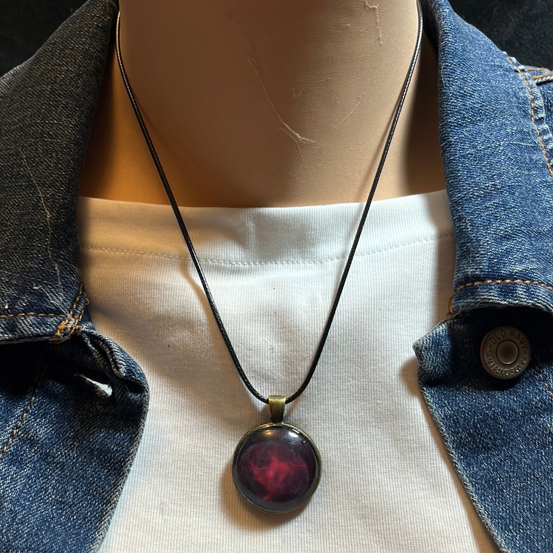 Galaxy Necklaces with leather cord