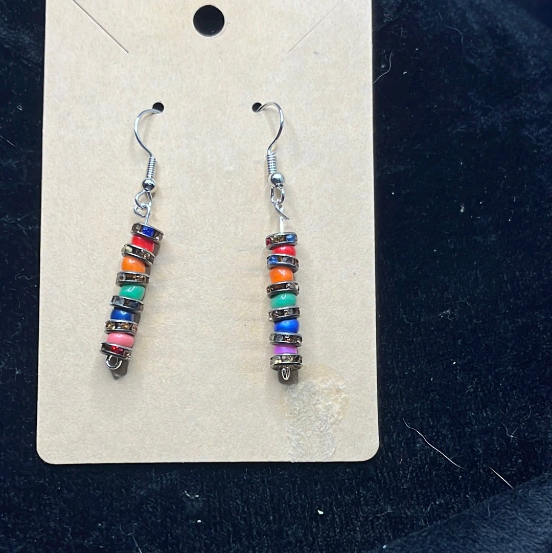 Beaded dangle earring