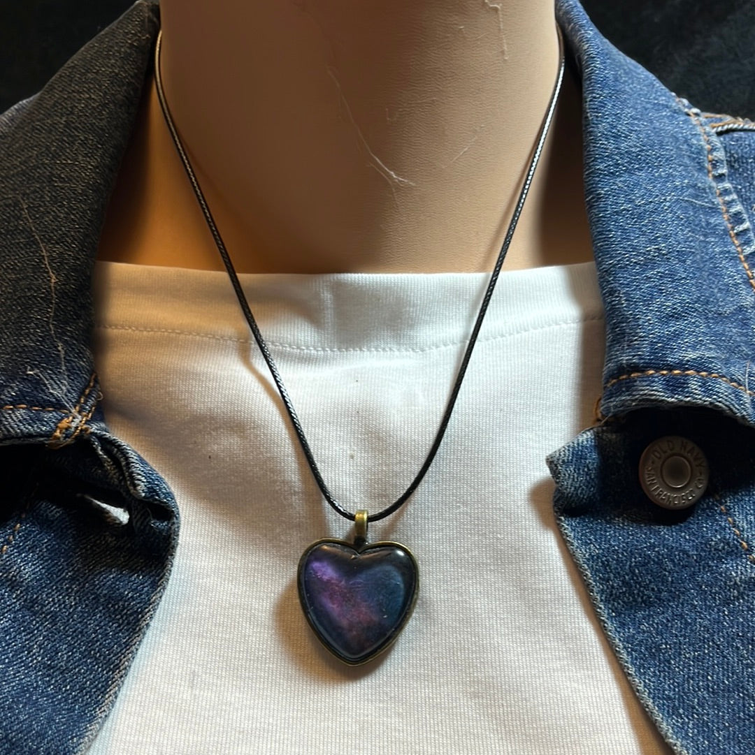 Galaxy Necklaces with leather cord