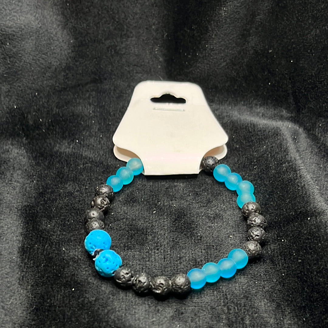 Stretch Bracelets with Lava beads