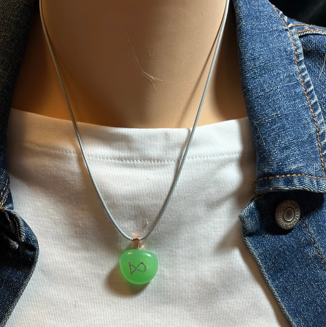 Leather Cord with Glowing Stone